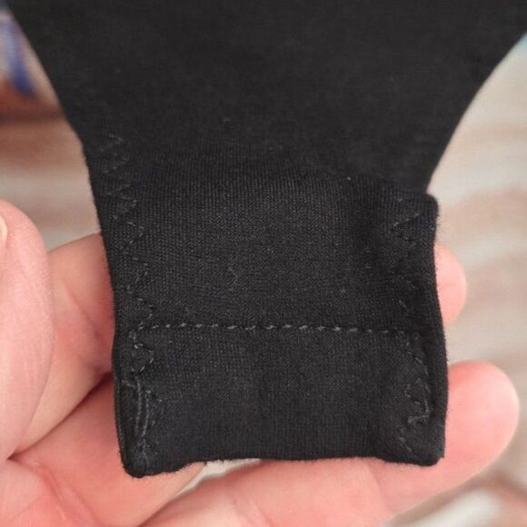 Shinestar Black Deep V-Neck Spaghetti Strap Bodysuit Size M - Picture 6 of 11